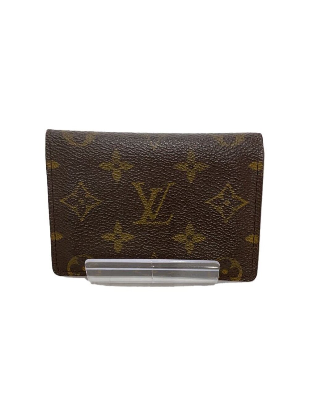 LOUIS VUITTON Porte Wallet Cartes Vertical Monogram Canvas Brown